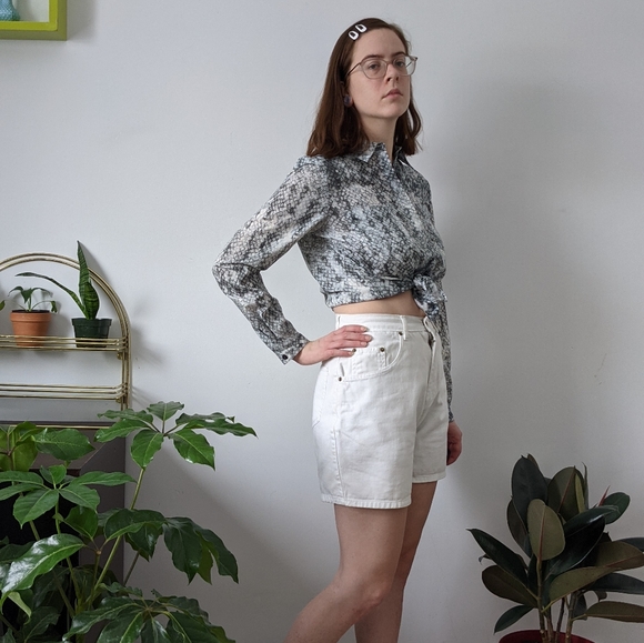 Snake Print Button up - Picture 2 of 5